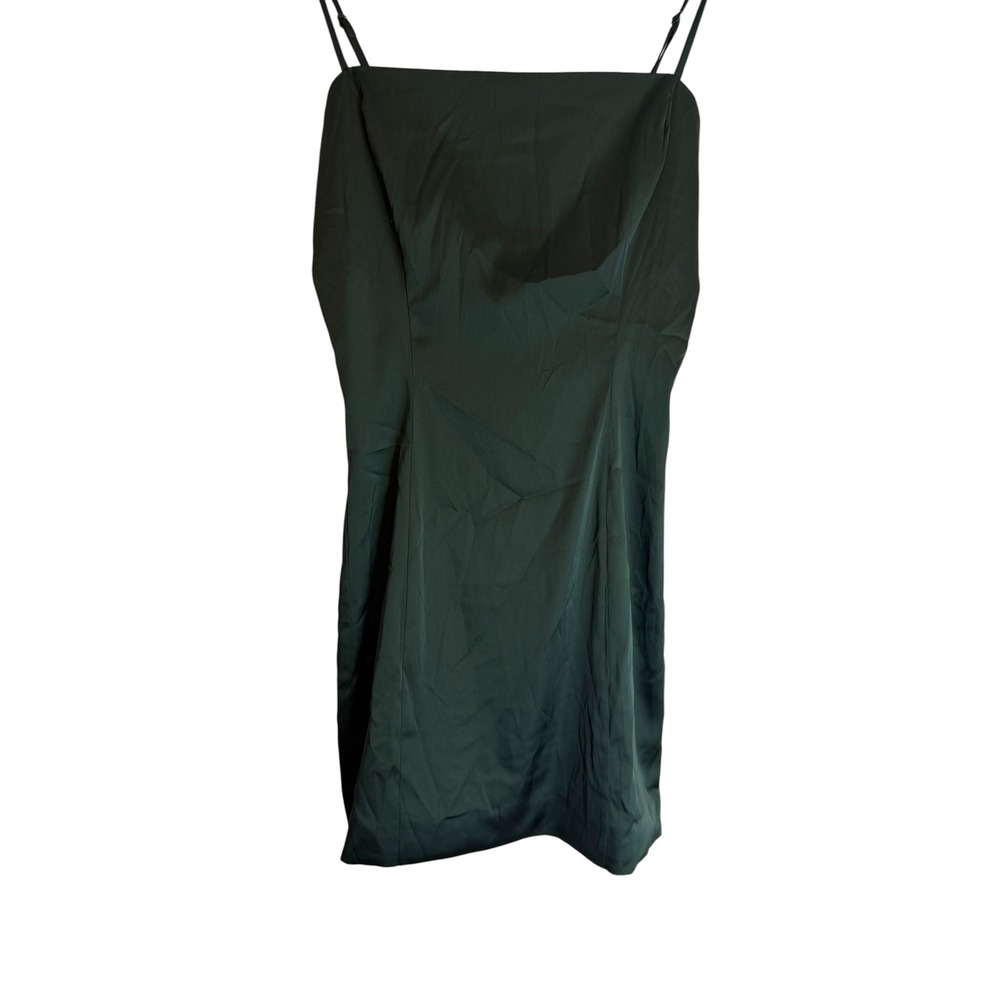 Aritzia Sunday Best Green Square Neck Mini Dress Adjustable Straps Size 0